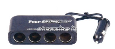 CamperShopping.it Presa multipla quadrupla  12v Presa multipla 12V