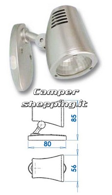CamperShopping.it Faretto ad applique 12v con led Applique