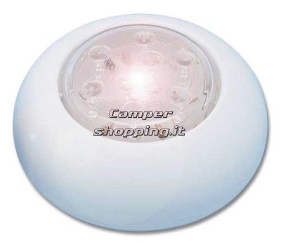 CamperShopping.it Faretto con 16 led e montaggio al piano colore bianco Con Led