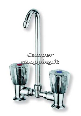 CamperShopping.it Rubinetto con canna abbattibile: mixer acqua calda-fredda Rubinetti