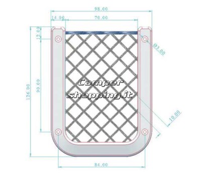 TREM Porta cellulare in rete bianco Rete