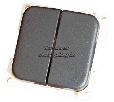 CBE Interruttore grigio unipolare doppio  Doppio